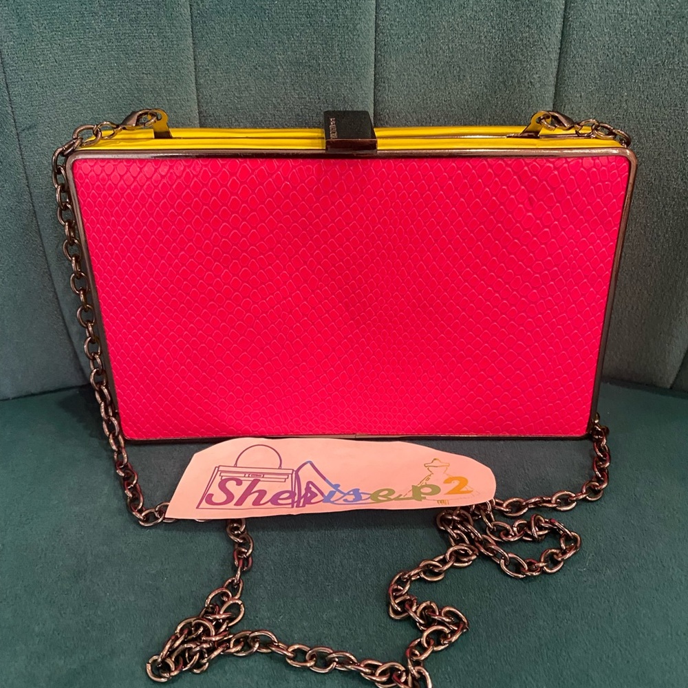 BCBCMaxazria neon clutch